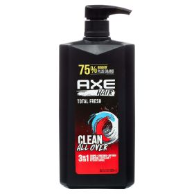 Axe Total Fresh 3-in-1 Shampoo Conditioner and Body Wash, 28 fl oz