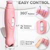 Pink Rechargeable Baby Nail Clippers Baby Nail Trimmer Electric w Led Light for Newborn Infant Toddler Kids Baby Manicure Fingernail Care Set w Scisso