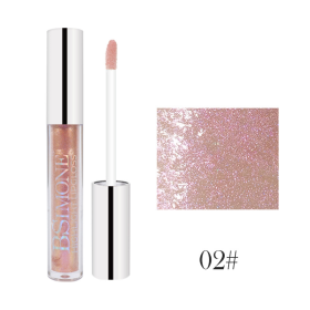 Natural Hydrating Shimmery Lip gloss set, Waterproof Long Lasting Moisturizing Lip Care Lip Oil Gloss, Diamond Transparent Shimmer Hydrating & Plumpin (Color: #02)